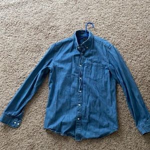 Men’s denim button down